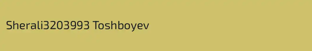 Sherali3203993 Toshboyev
